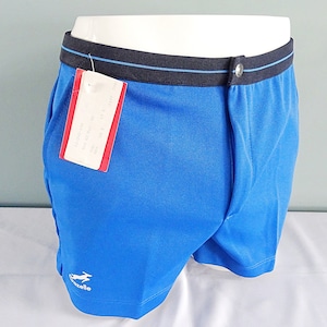 Vintage Gazelle Tennis Shorts Mens 1980s Unused Blue White Deadstock Retro Sport Royal Navy Blue Size 46 D/L