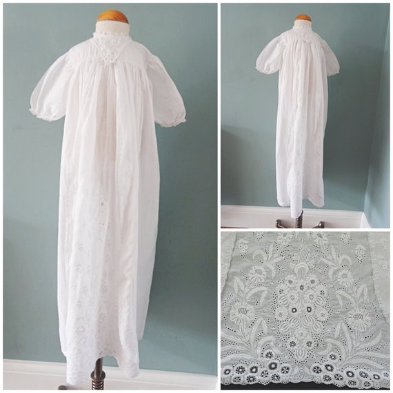 Antique Christening Dress Gown Victorian Ayrshire… - image 1