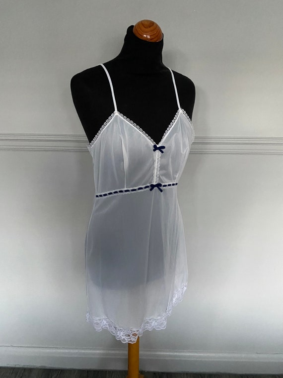 Vintage Full Slip Petticoat 1960s St Michael Ivory N… Gem