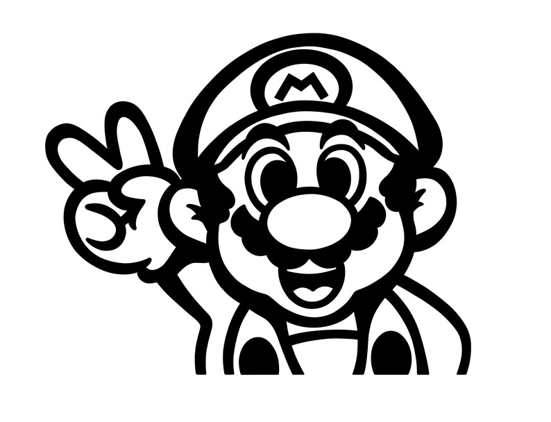 Mario Bros Vinyl Decal Vinyl Sticker Bumper Sticker | Etsy