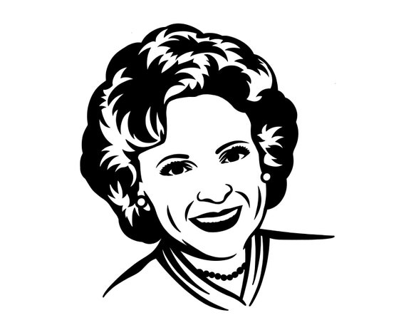 Decal Betty White Svg