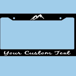Mountains Custom License Plate Frame | Mountains License Plate Holder | Hiking Adventure License Plate Car Accessories License Plate Art