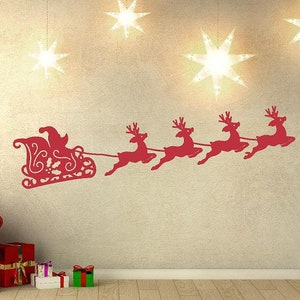 Christmas Decal | Santa Decal | Reindeer Decal | Holiday Decal |  Christmas Vinyl Decal | Christmas Decoration