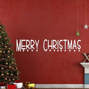 Christmas Wall Decal  | Merry Christmas Door Decal | Holiday Decal | Christmas Decal | Christmas Vinyl Decal | Christmas Decoration