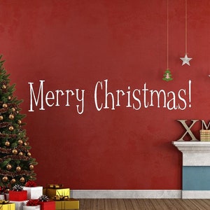 Christmas Wall Decal  | Merry Christmas Door Decal | Holiday Decal | Christmas Decal | Christmas Vinyl Decal | Christmas Decoration