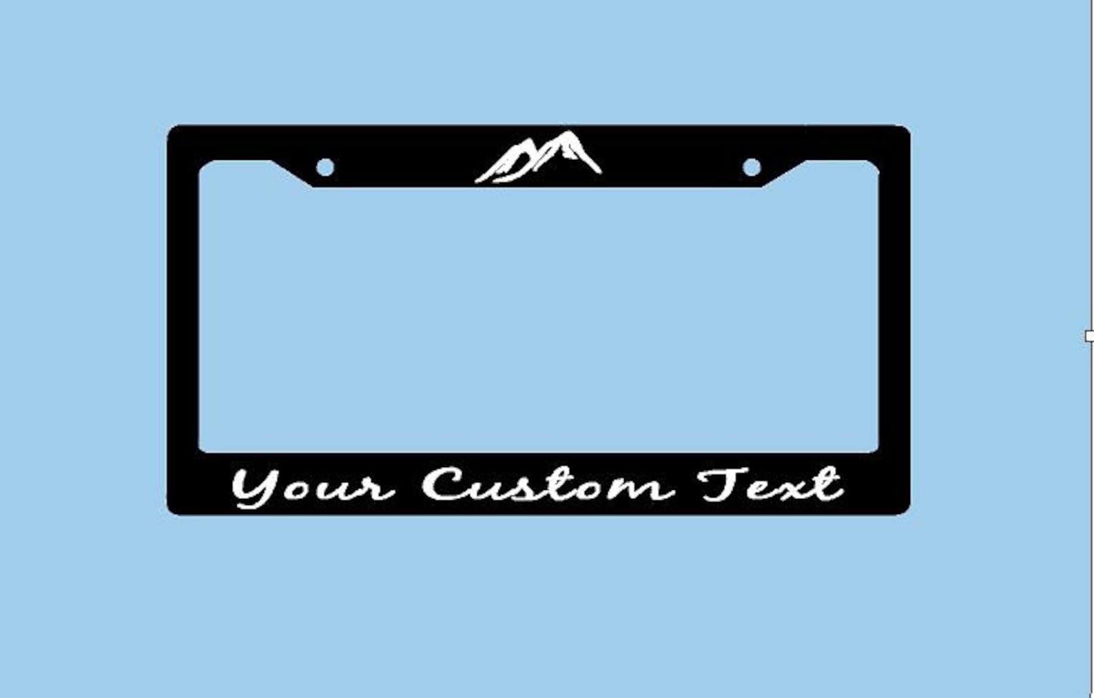 Mountains Custom License Plate Frame Mountains License Plate Etsy