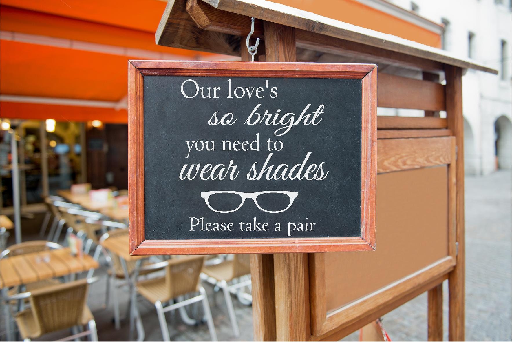 Wedding Sunglasses Custom Wedding Signs Custom Wedding Decal Etsy