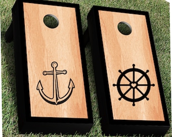 Custom Cornhole Decal, Wedding Decals Nautical  Anchor CornHole ticker Decal Corn Hole Decal Wedding ignMonogram Decal