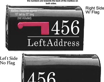 Large Classic House Numbers Mailbox Decals Address Sign Front Door Decor New Home Gift Mail       Vinyl Decal