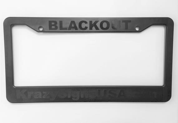 Blackout Reflective Custom License Plate Frame License Plate Custom License Plate License Plate Holder Car Accessories Etsy Canada