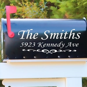 Family Name House Numbers Mailbox Decals Address Sign Front Door Decor New Home Gift Mail  Vinyl Decal