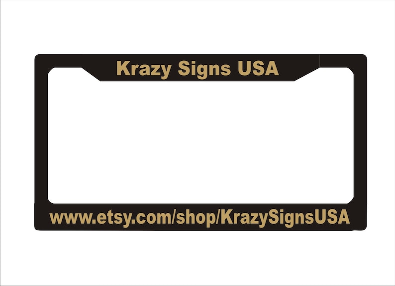 Custom License Plate Frame Personalized License Plate Frame Etsy