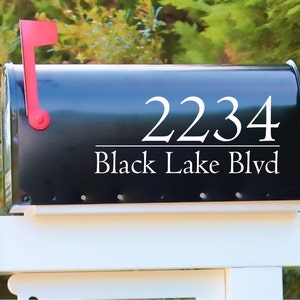 Reflective Modern House Numbers Mailbox Decals Address Sign Front Door Decor New Home Gift Mail     Vinyl Decal