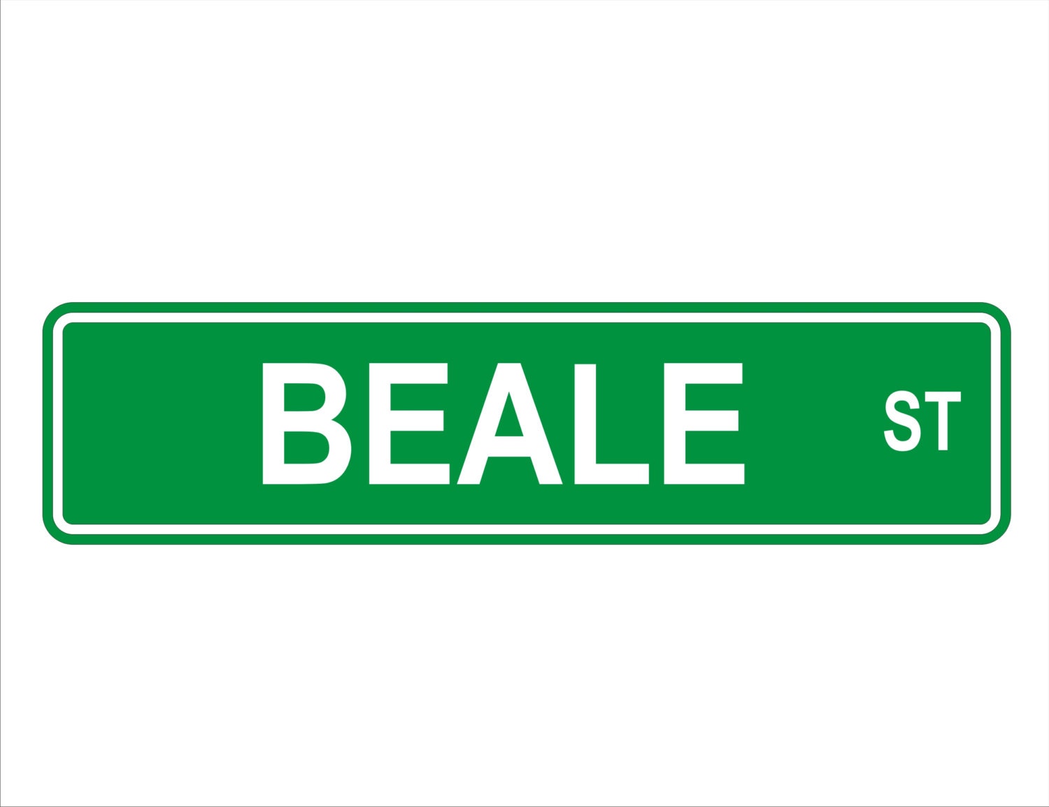 Beale Street Memphis Street Sign Road Sign 6 X 24 | Etsy