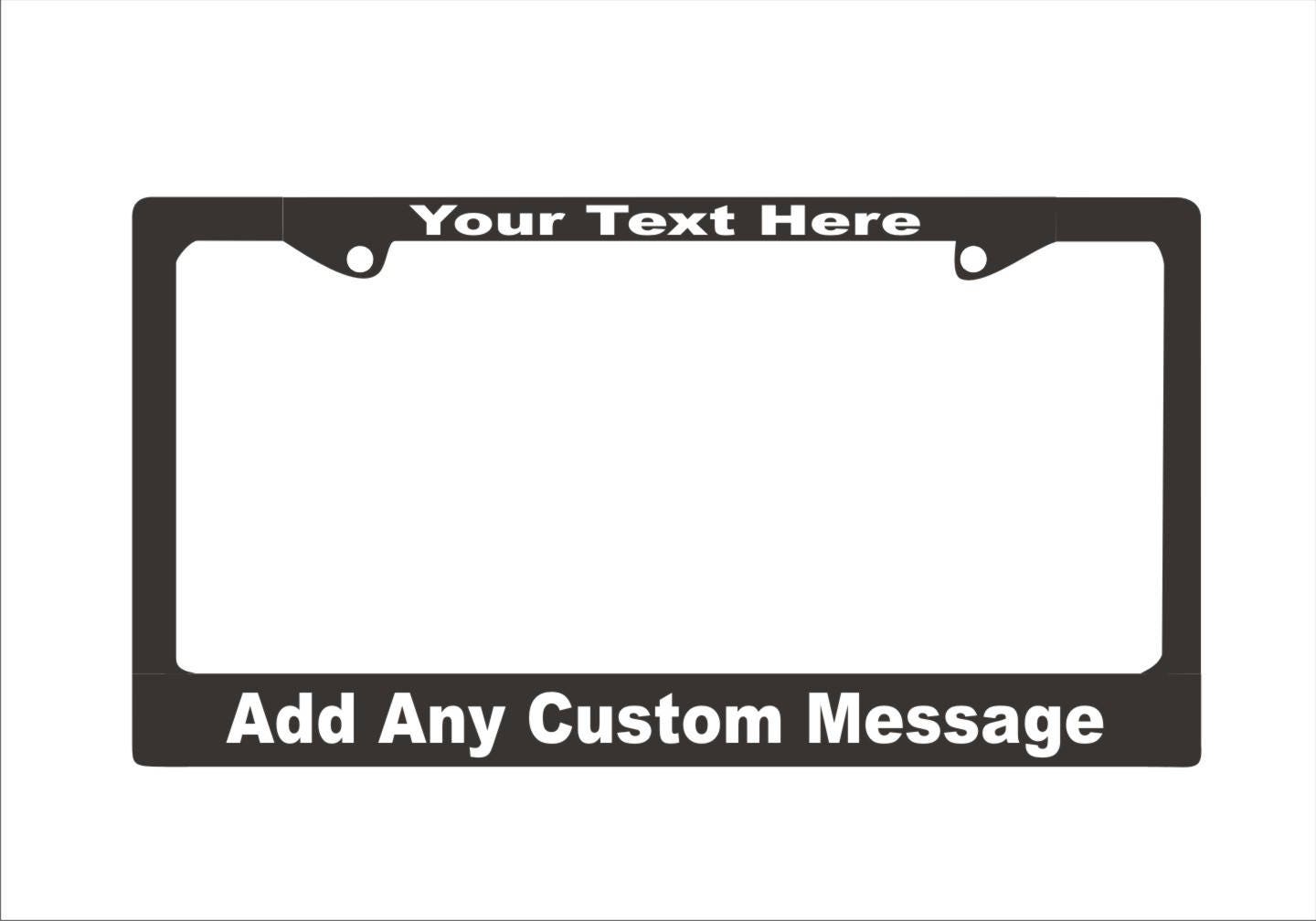 Custom License Plate Frame Personalized License Plate Frame Etsy