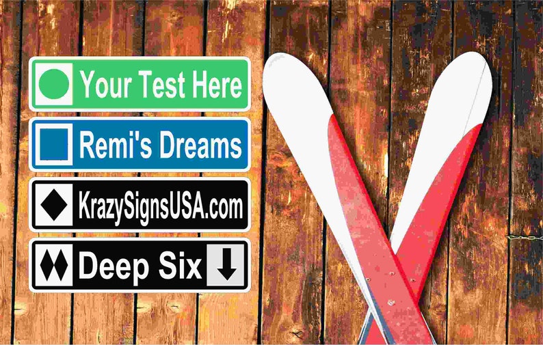 Large Custom Ski Sign Personalized Ski Sign Ski Trail Ski - Etsy