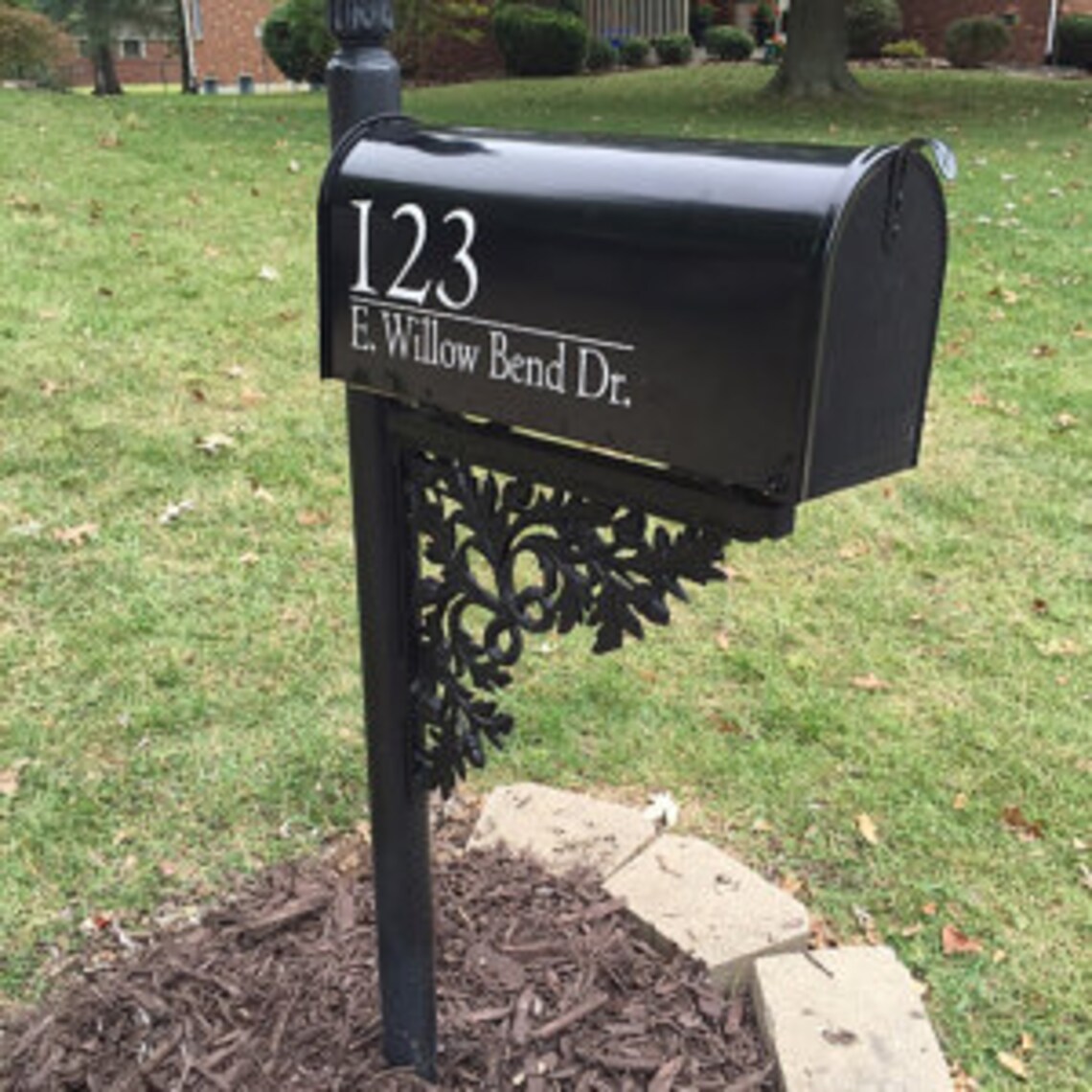 Reflective Modern House Numbers Mailbox Decals Address Sign Etsy