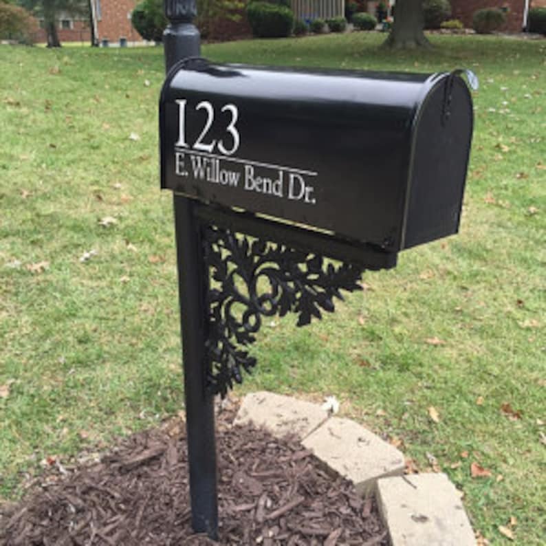 Reflective Modern House Numbers Mailbox Decals Address Sign Etsy