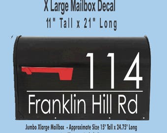 Reflective XLarge Craftsman House Numbers Mailbox Decals Address Sign Front Door Decor New Home Gift Mail Vinyl Decal 11 x 21"