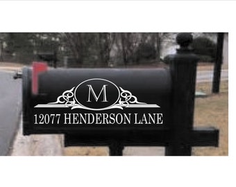 Reflective Monogram House Numbers Mailbox Decals Address Sign Front Door Decor New Home Gift Mail Vinyl Decal