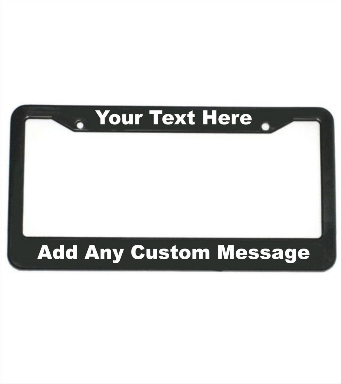 Blackout Reflective Custom License Plate Frame License Etsy