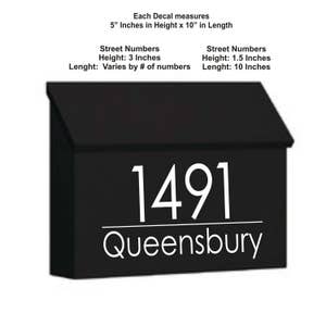 Craftsman House Numbers Mailbox Decals Address Sign Front Door Decor New Home Gift Mail  5 x10 (1)Vinyl Decal