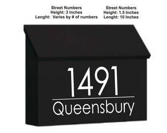 Craftsman House Numbers Mailbox Decals Address Sign Front Door Decor New Home Gift Mail  5 x10 (1)Vinyl Decal