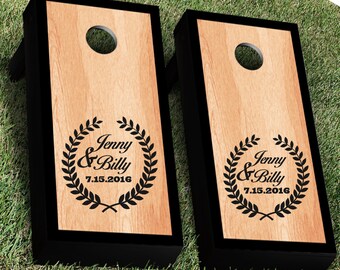 Custom Cornhole Decal, Wedding Decals Custom Wedding Signs    Bride & Groom Decal Monogram Decal  Corn hole Decal Monogram Sticker