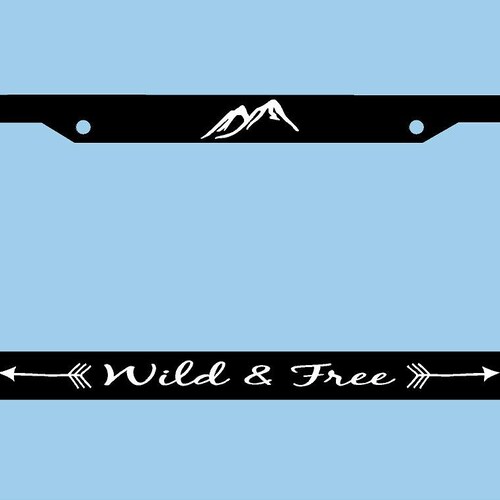 Wanderlust License Plate Frame Mountains Arrows Adventure Etsy