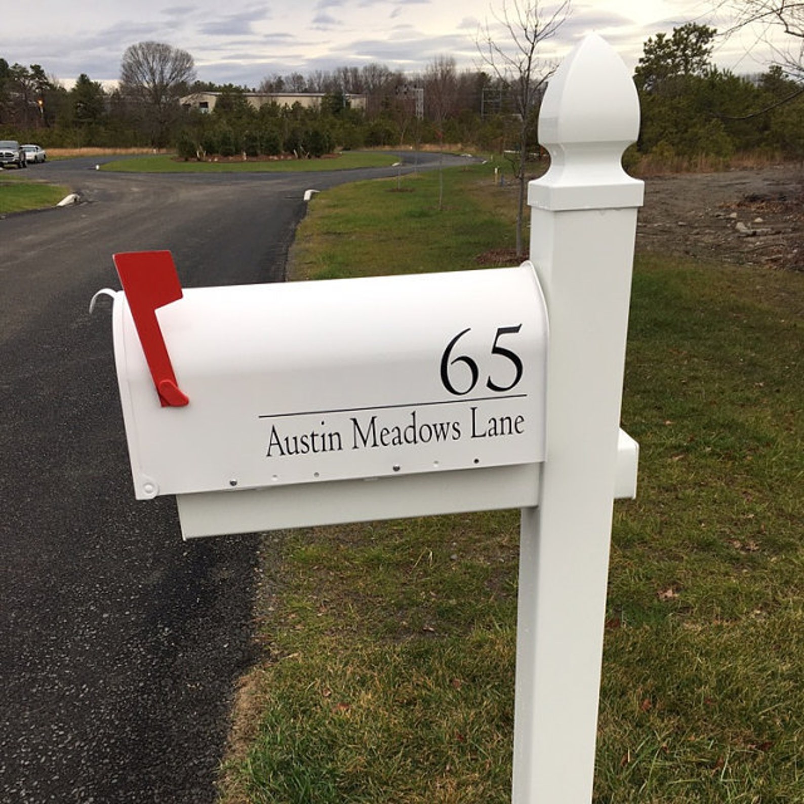 Mailbox Signs Reflective Modern House Numbers Mailbox Decals Address Sign Front Door ...