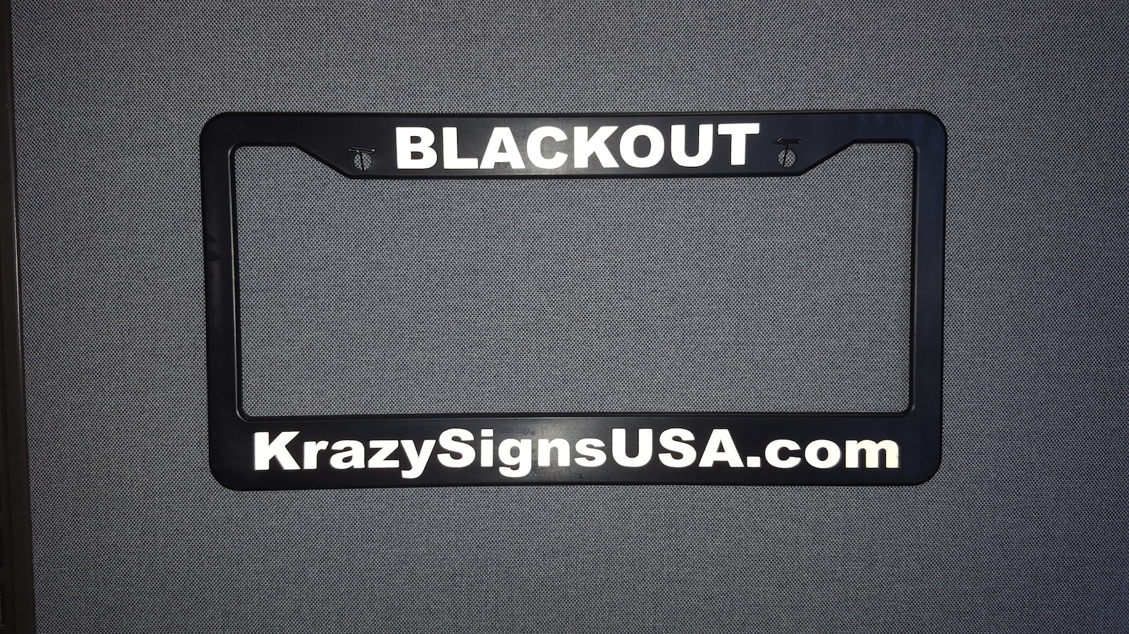 Blackout Reflective Custom License Plate Frame License Plate Etsy