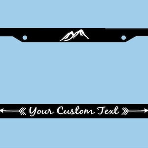 Mountains and Arrows Custom License Plate Frame | Mountains License Plate Holder | Adventure Awaits  Car Accessories License Plate Art