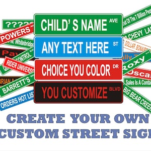 Personalized Street Sign | Custom Street Sign | Man Cave Sign |   Aluminum  Sign Decor | Novelty Sign
