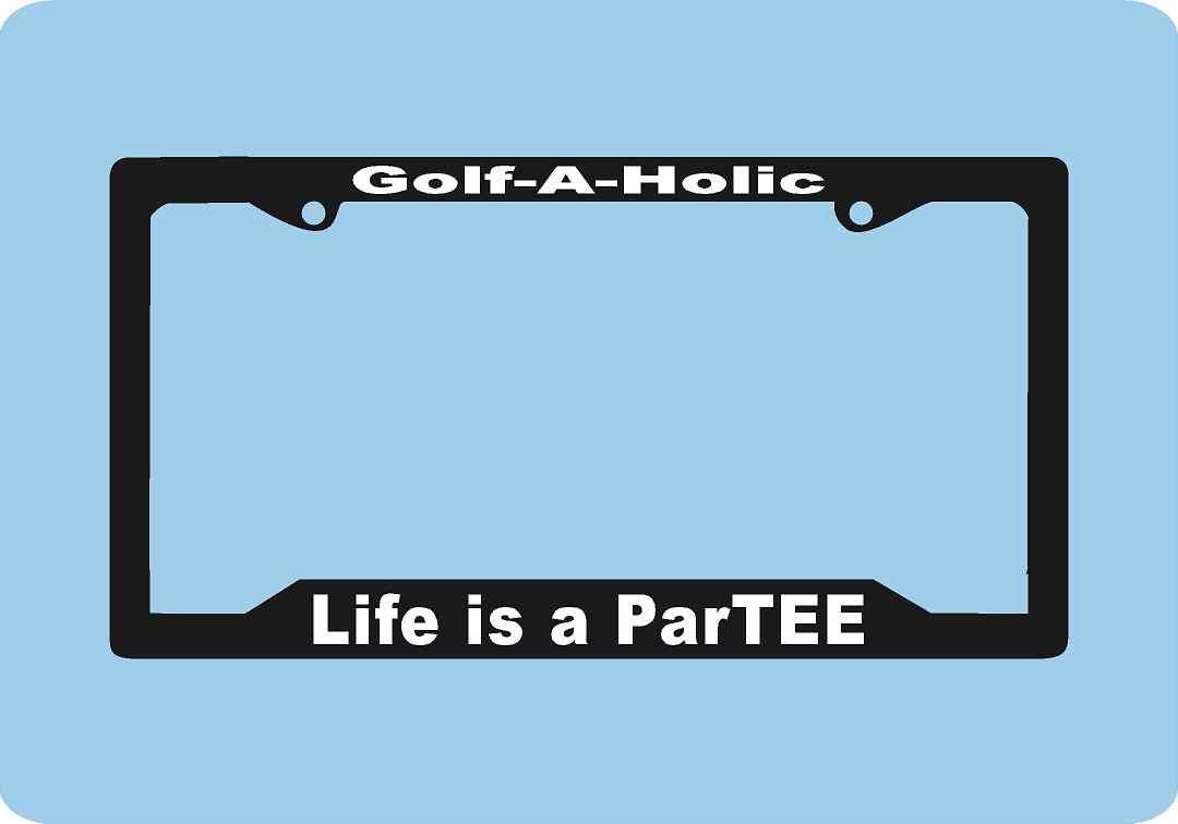 Golf A Holic License Plate Frame Golf License Plate Frame Lifes a Pitch