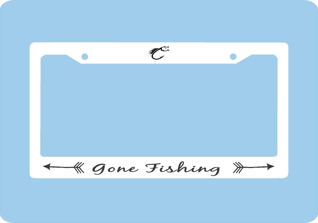 Gone Fishing License Plate Frame Fish Arrows Adventure License Plate Frame Car Accessories