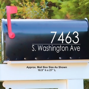 Mailbox Numbers Street Address Vinyl Decal (E-004q) (D#GN2AE4U)