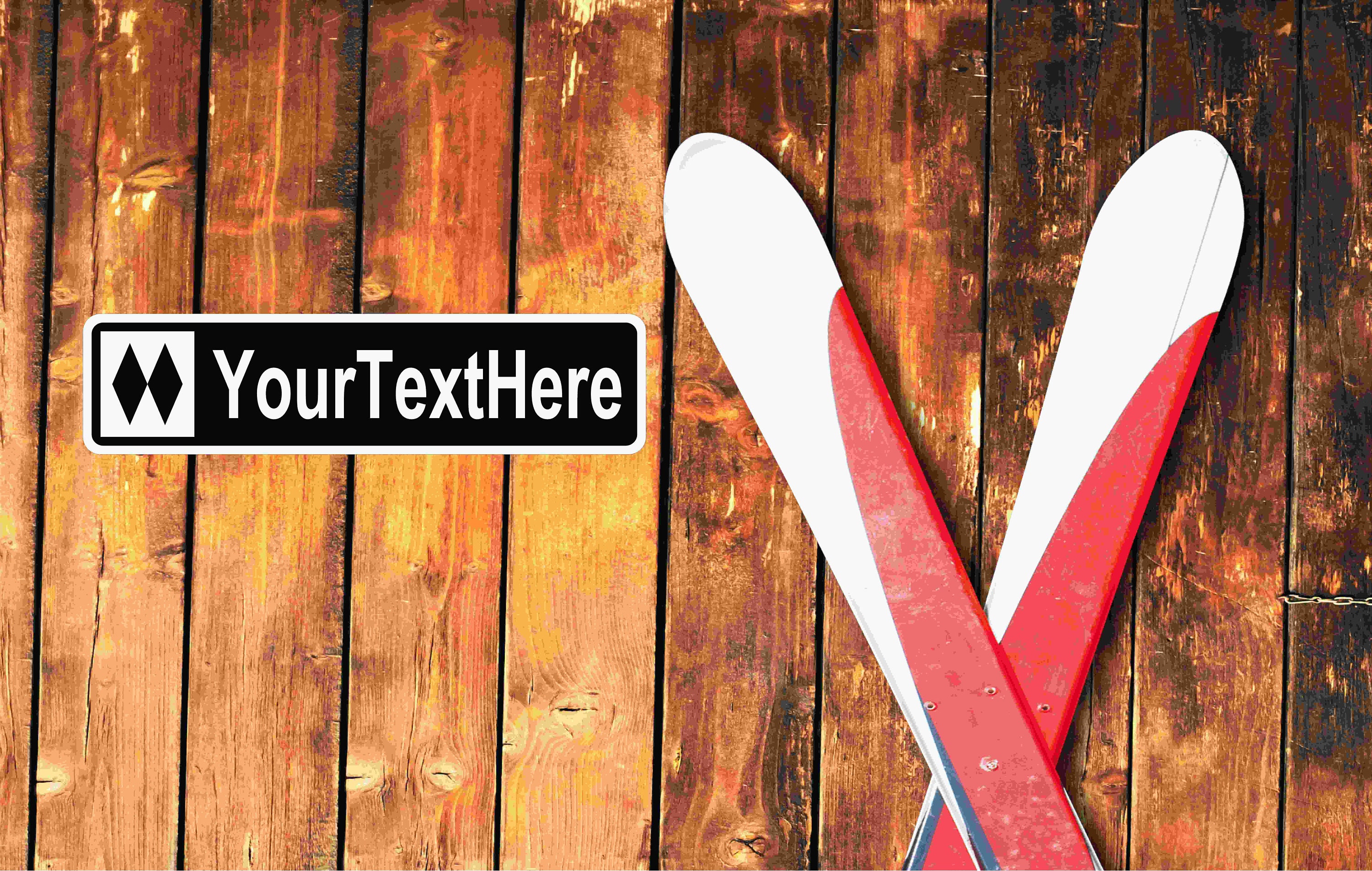 Large Custom Ski Sign Personalized Ski Sign Ski Trail Ski | Etsy