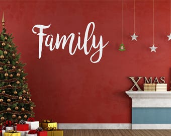 Family Wall Decal | Holiday Decal | Christmas Decal | Christmas Vinyl Decal | Christmas Decoration | Santa  Decal | BroFa