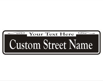 New Orleans Street Sign Road Sign 6" x 24"   | Personalized Sign | Custom Street Sign Custom Signs  Aluminum Sign Personalized Decor