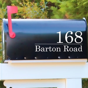 Large Modern House Numbers Mailbox Decals Address Sign Front Door Decor New Home Gift Mail       Vinyl Decal