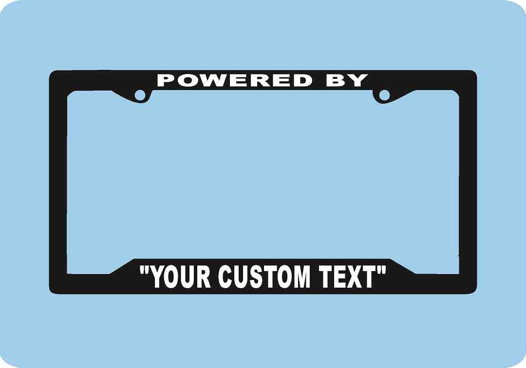 Powered By Custom License Plate Frame | License Plate Holder | License Plate Frame | Car Accessories License Plate Art