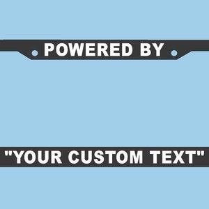 Powered By Custom License Plate Frame | License Plate Holder | License Plate Frame | Car Accessories License Plate Art