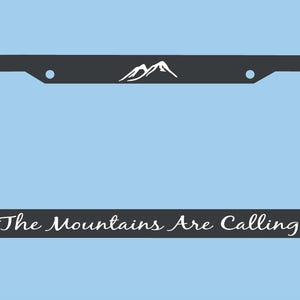 The Mountains Are Calling License Plate Frame   |  Mts01 |Mountains License Plate Holder |  Car Accessories License Plate Art