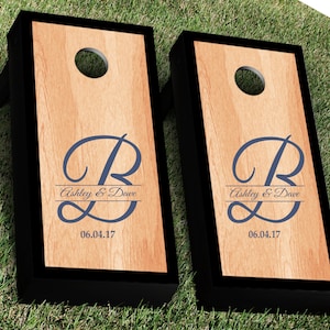 Custom  Wedding Cornhole Decal Custom Wedding Signs Bride and Groom Cornhole