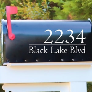 Modern House Numbers Mailbox Decals Address Decal