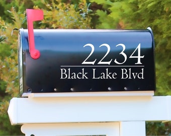 Modern House Numbers Mailbox Decals Address Sign Front Door Decor New Home Gift Mail Vinyl decal