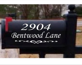 ONE Sided Classy House Numbers Mailbox Decals Address Sign Front Door Decor New Home Gift Mail        Vinyl Decal