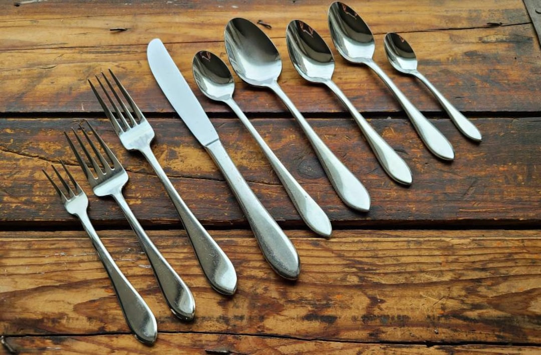 Retroneu ROSEANNE Vintage 90s Stainless Steel Flatware Glossy