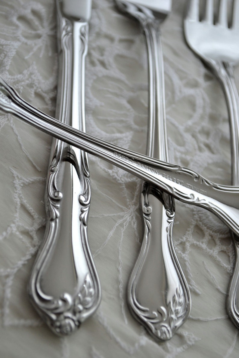 Vintage Reed & Barton Select Stainless Flatware Set ROSE QUEEN Etsy