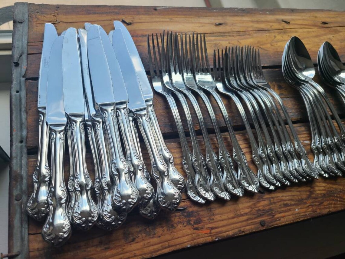 Vintage Wallace 18/10 Stainless Flatware Set Lot CONTINENTAL Etsy